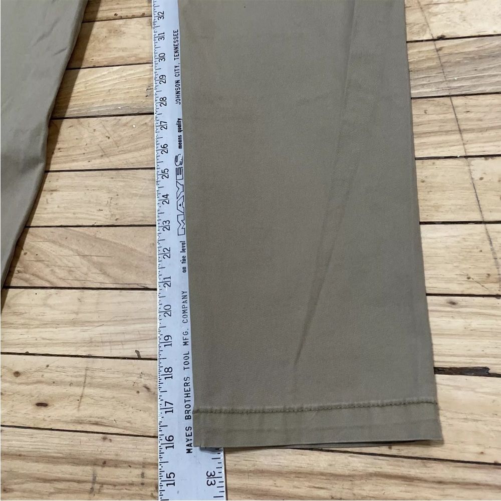 Banana Republic Athletic Fit Pants Mens 32x34 Khaki Tan Flat Front Chino New - Picture 11 of 16